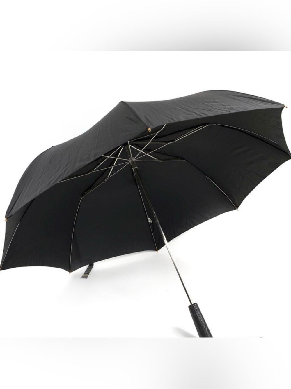 CHANEL Black Umbrella with Gold CC Emblem - Picture 2 of 2